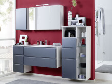 Spiegelschrank >Cleo I< in Polareiche - 80x64x20cm (BxHxT)