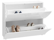 Schuhschrank >Onda< in Weiß/Hochglanz - 101x82x27cm (BxHxT)