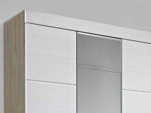 Garderobenschrank >Allison< in Weiß aus MDF - 84x200x40cm (BxHxT)