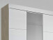 Garderobenschrank >Allison< in Weiß aus MDF - 84x200x40cm (BxHxT)