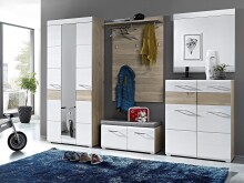 Sitzbank >Allison< in Weiß aus MDF - 84x37x40cm (BxHxT)