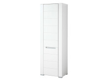 Garderobenschrank >Rolland< in Weiß aus MDF - 65x198x41cm (BxHxT)