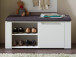 Sitzbank >Rolland< in Weiß aus MDF - 100x49x41cm (BxHxT)