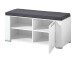 Sitzbank >Rolland< in Weiß aus MDF - 100x49x41cm (BxHxT)