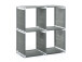 Regal >Allice< in Anthrazit aus Kunststoff - 72.5x72.5x36cm (BxHxT)