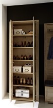 Garderobenschrank >Davenport< in Sonoma-Eiche hell aus MDF - 74x200x40cm (BxHxT)