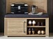 Sitzbank >Davenport< in Sonoma-Eiche hell aus MDF - 90x44x36cm (BxHxT)
