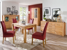 Sideboard >Leduc< in Kernbuche aus Metall - 163x78x40cm (BxHxT)