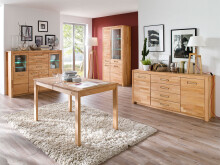 Sideboard >Leduc< in Kernbuche aus Metall - 163x78x40cm (BxHxT)