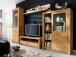 Vitrine >Leduc< in Kernbuche/LI aus Metall - 66x203x40cm (BxHxT)