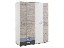 Drehtürenschrank >Ferdy< in Weiß -...