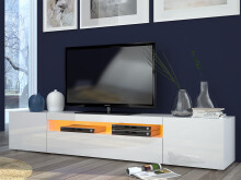TV-Board >Daiquiri< in Weiß/Hochglanz -...
