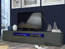 TV-Board >Daiquiri< in Anthrazit/Hochglanz -...