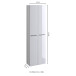 Seitenschrank >Parma II< in Weiß aus MDF - 50x181x20cm (BxHxT)