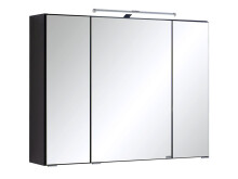 Badezimmer-Set >Cleo I< in Grau/Hochglanz aus MDF