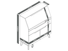 Sekretär >Griffith< in Weiß/Matt aus MDF - 97x113x40cm (BxHxT)