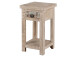 Beistelltisch >Singrauli< in ANTIQUE weiß aus Mangoholz - 35x75x35cm (BxHxT)