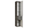 Hochschrank >Abelica I< in Graphit Struktur aus Glas - 30x185,5x33cm (BxHxT)
