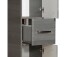 Hochschrank >Abelica I< in Graphit Struktur aus Glas - 30x185,5x33cm (BxHxT)