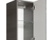 Hochschrank >Abelica I< in Graphit Struktur aus Glas - 30x185,5x33cm (BxHxT)