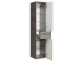 Midischrank >Abelica I< in Graphit Struktur aus Glas - 30x141x33cm (BxHxT)