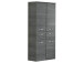 Midischrank >Abelica II< in Graphit Struktur aus Glas - 60x141x33cm (BxHxT)