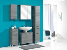 Waschbeckenunterschrank >Abelica I< in Graphit Struktur - 60x53x33 (BxHxT)