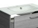Waschtisch-Set >Abelica I< in Weiß aus Glas - 74,5x54,5x45cm (BxHxT)