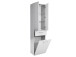 Hochschrank >Carrie< in Weiß Glanz aus Glas - 50x185,5x33cm (BxHxT)