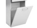 Hochschrank >Carrie< in Weiß Glanz aus Glas - 50x185,5x33cm (BxHxT)