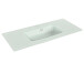 Waschbecken >Carrie I< in Weiß aus Glas - 99x1,5x44,5cm (BxHxT)