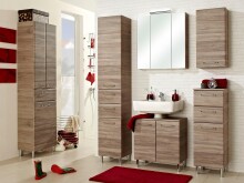 Hängeschrank >Carrie I< in Chrom-Glanz aus Glas - 35x70x20cm (BxHxT)