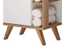 Badezimmer-Set >Jenn II< (5-teilig) in Weiß/Hochglanz - 176,5x205x33 (BxHxT)