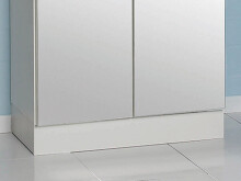 Hochschrank >Adan< in Weiß - 65x195,5x33cm (BxHxT)