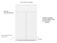 Schuhschrank >Ravenna I< in Weiß/Matt - 80x131x40cm (BxHxT)
