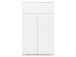 Schuhschrank >Ravenna I< in Weiß/Matt - 80x131x40cm (BxHxT)