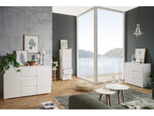 Kommode >Ravenna< in Weiß/Matt - 40x131x45cm (BxHxT)