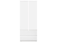 Mehrzweckschrank >Ravenna< in Weiß/Matt - 80x191x40cm (BxHxT)