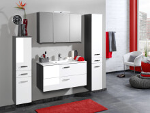 Hochschrank >Bologna< in Weiß/Hochglanz aus...