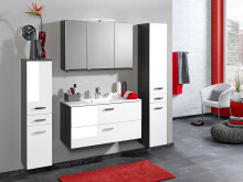 Badezimmer-Set >Bologna< in graphitgrau...