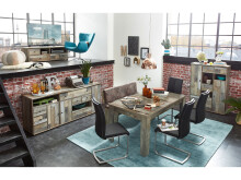 TV-Board >Britta< in Driftwood Nachbildung aus Kunststoff - 130x43x52cm (BxHxT)