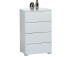 Kommode >Suzette< in Weiß aus MDF - 50x80x40cm (BxHxT)