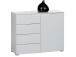 Kommode >Suzette< in Weiß aus MDF - 100x80x40cm (BxHxT)