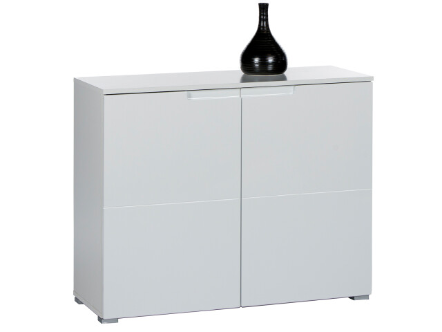 Kommode >Suzette< in Weiß aus MDF - 100x80x40cm (BxHxT)