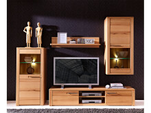 TV-Board >Nature Plus< in Kernbuche aus Metall - 190x36x45cm (BxHxT)