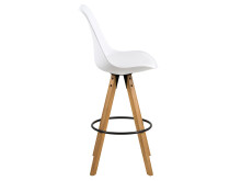 Barhocker >Diva I< (2er Set) in Weiß aus Kunststoff - 48,5x111,5x55cm (BxHxT)