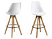 Barhocker >Diva I< (2er Set) in Weiß aus Kunststoff - 48,5x111,5x55cm (BxHxT)