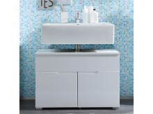 Badezimmer-Set >Suzette< (5-teilig) in Weiß aus MDF - 160x191x46cm (BxHxT)