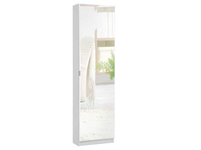 Schuhschrank >Zeraphina< in Weiß - 50.5x181x22cm (BxHxT)