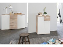 Kommode >Jacklin I< in Sonoma-Eiche - 60x85x35cm (BxHxT)